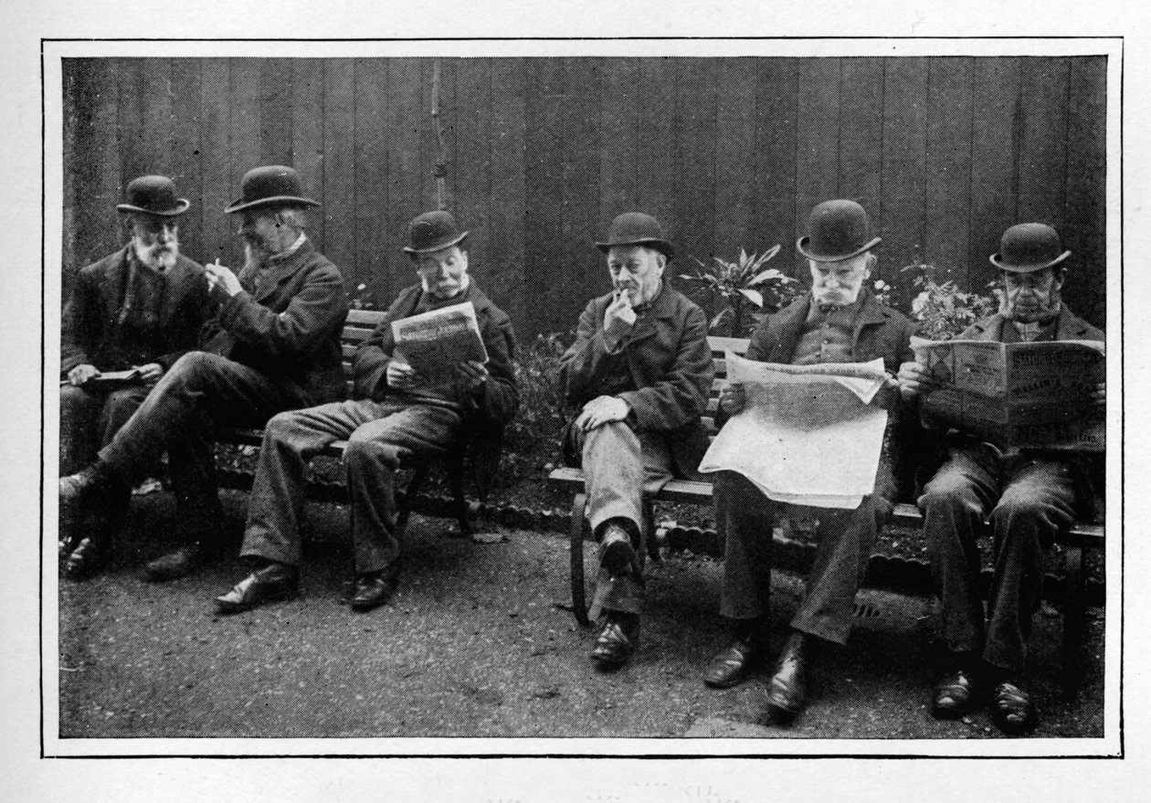 في ساحة التهوية ، St Marylebone Workhouse ، Luxborough Street ، London ، c1901 1903 بواسطة غير معروف