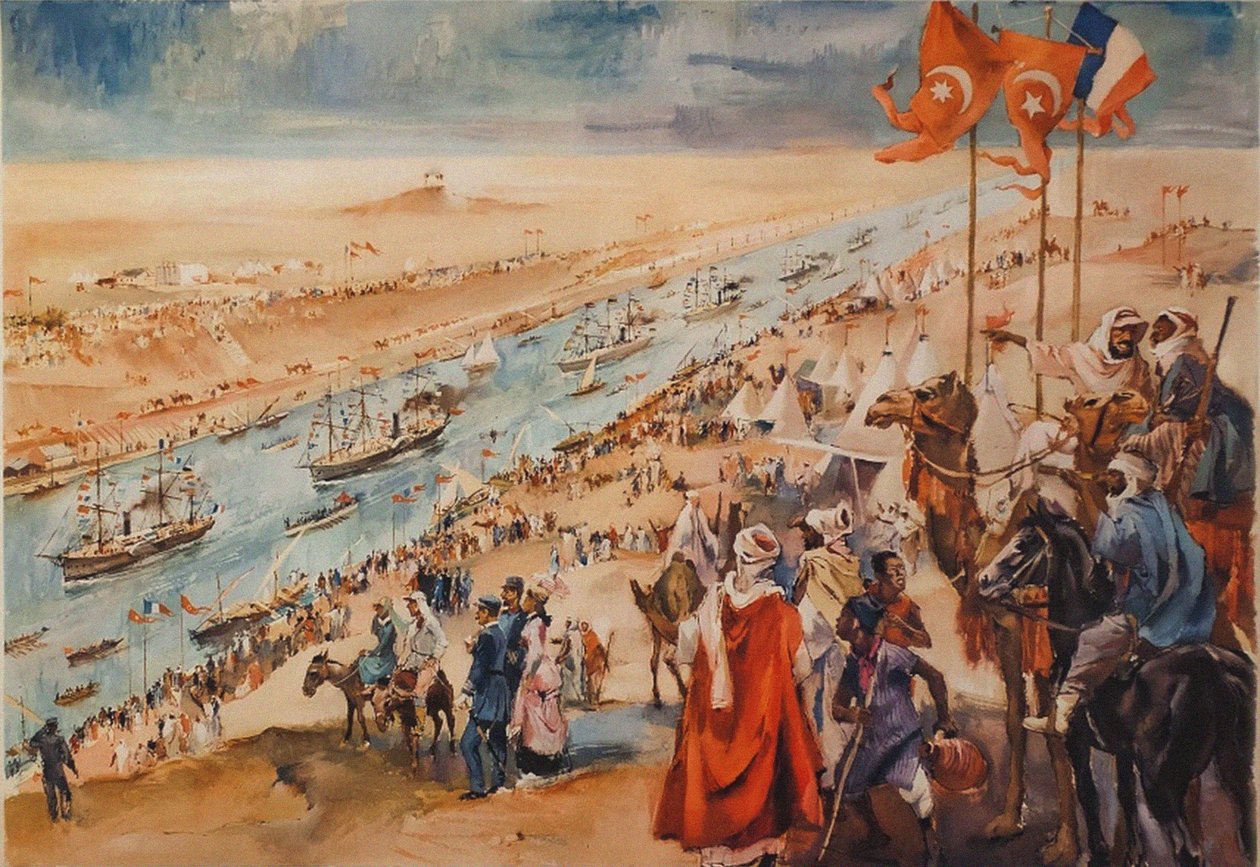 حفل افتتاح قناة السويس ببورسعيد ، 17 نوفمبر 1869 ، 1869. بواسطة غير معروف