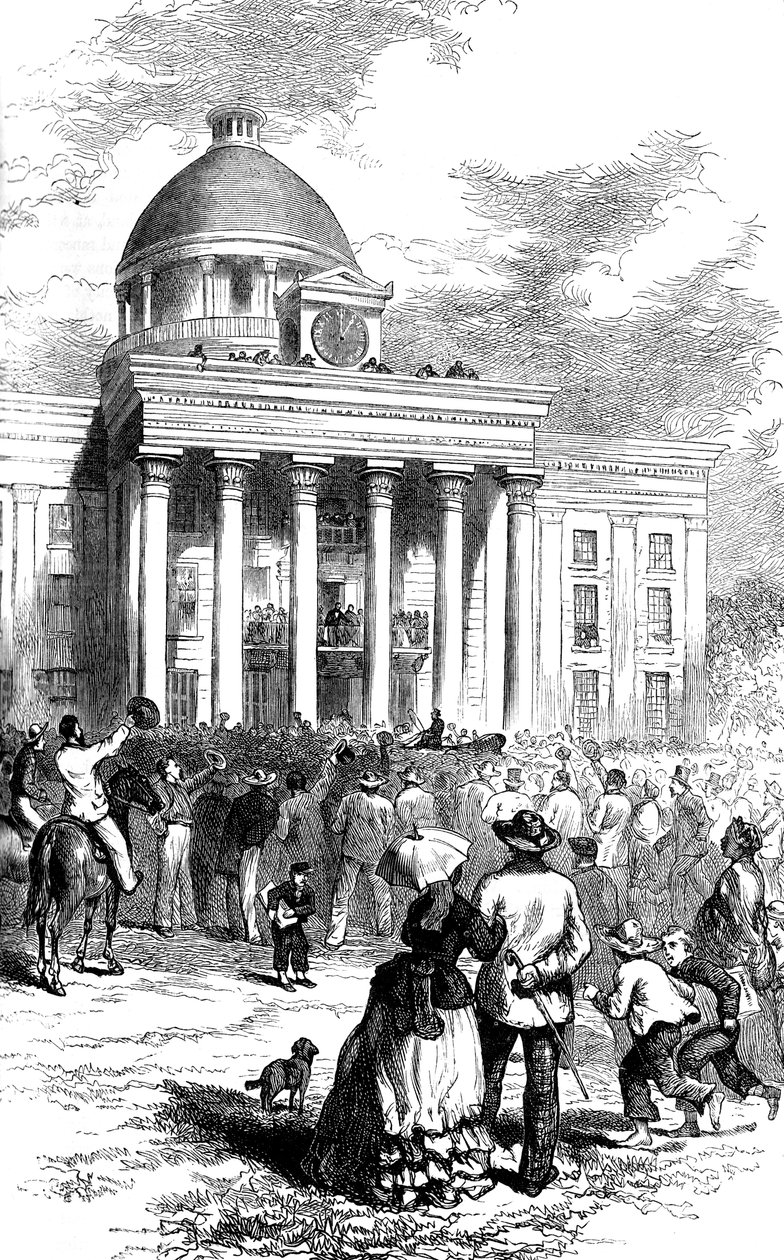 تدشين جيفرسون ديفيس ، مونتغمري ، ألاباما ، 1861 ج 1880 بواسطة غير معروف