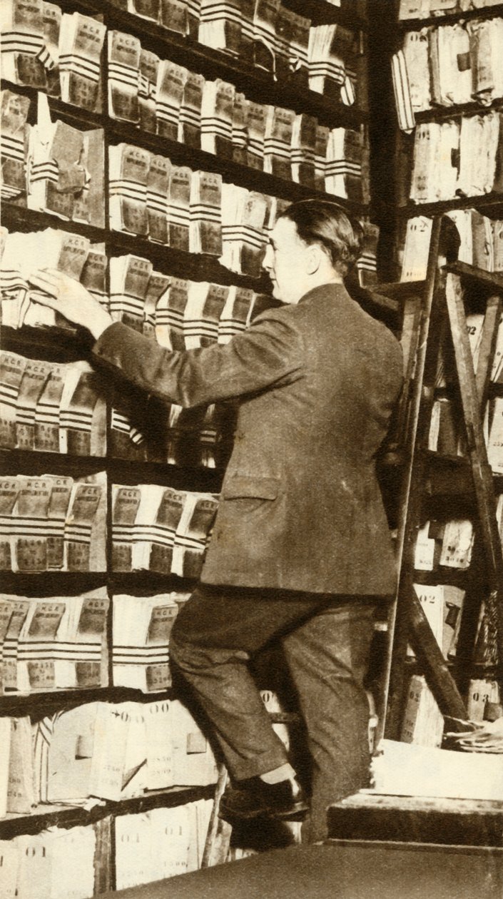 فهرس بصمات الأصابع في سكوتلاند يارد ، لندن ، c1912 ، 1935. بواسطة غير معروف