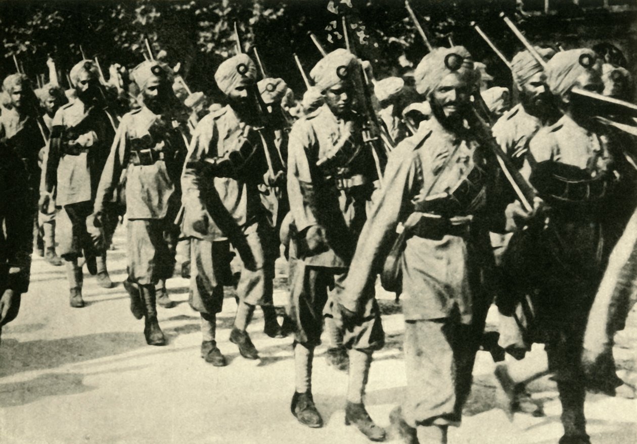 الجنود الهنود في فرنسا ، الحرب العالمية الأولى ، 1914 ، ج 1920. بواسطة غير معروف