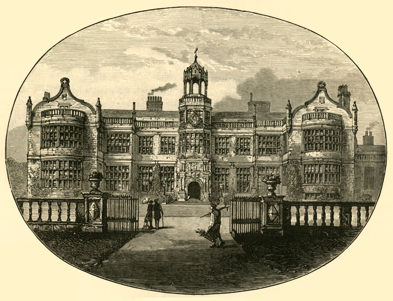 قاعة Ingestre المبنى القديم ، 1898. بواسطة غير معروف