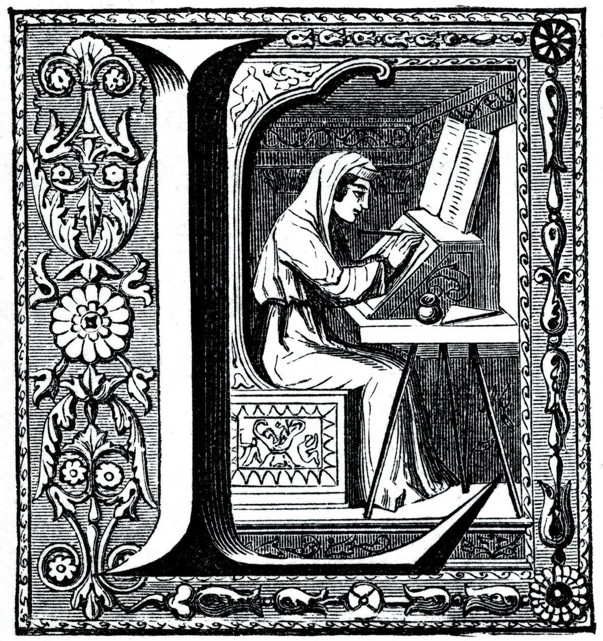 الحرف الأولي L ، 1870 بواسطة غير معروف