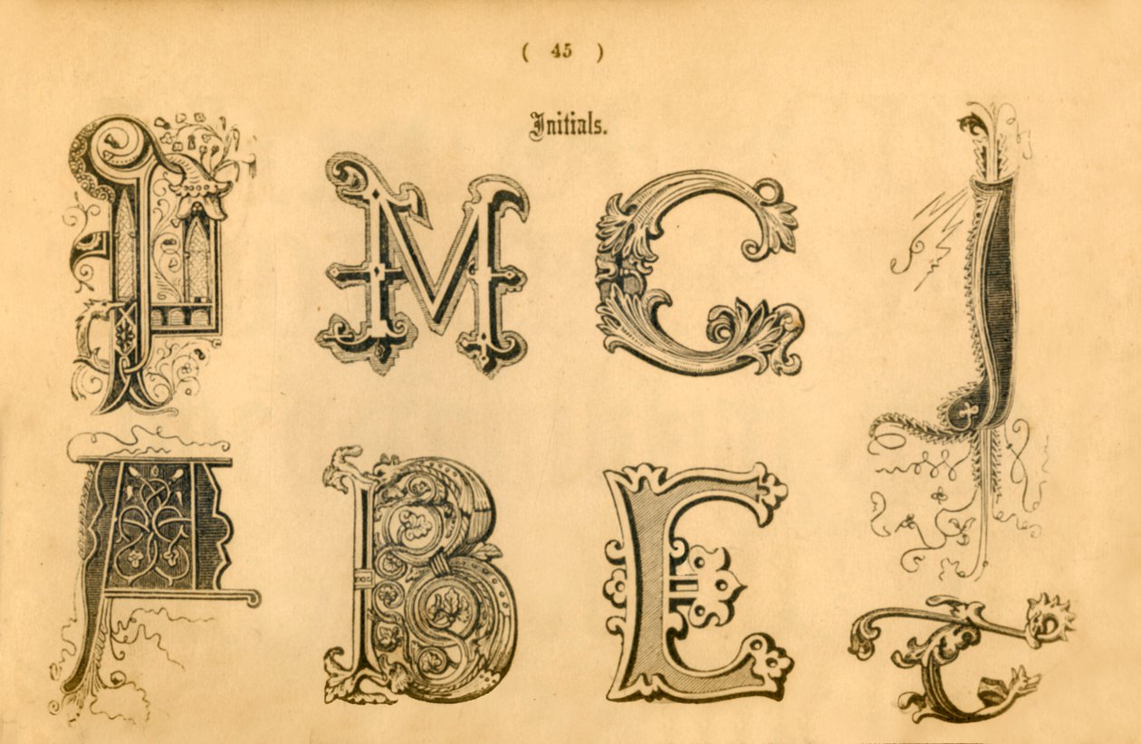 الأحرف الأولى ، 1862 بواسطة غير معروف