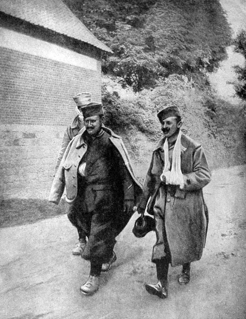 الجنود الفرنسيون المصابون ، أراس ، فرنسا ، الحرب العالمية الأولى ، 1915 بواسطة غير معروف