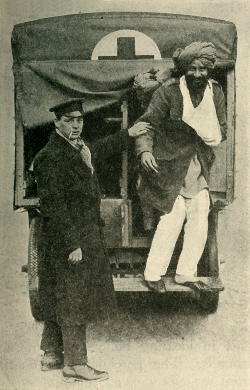جندي هندي مصاب ، الحرب العالمية الأولى ، 1914 ، c1920. بواسطة غير معروف