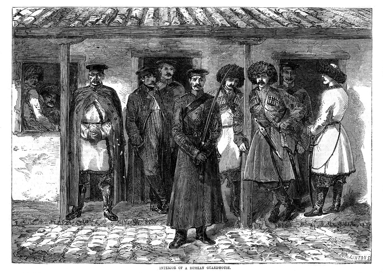 داخل حرس روسي ، حرب القرم ، 1855 بواسطة غير معروف