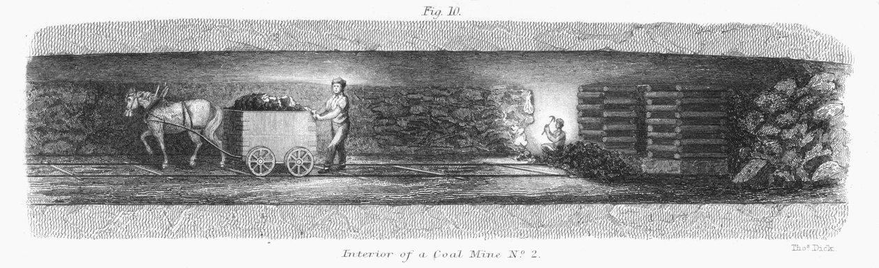 داخل منجم للفحم ، 1862 بواسطة غير معروف
