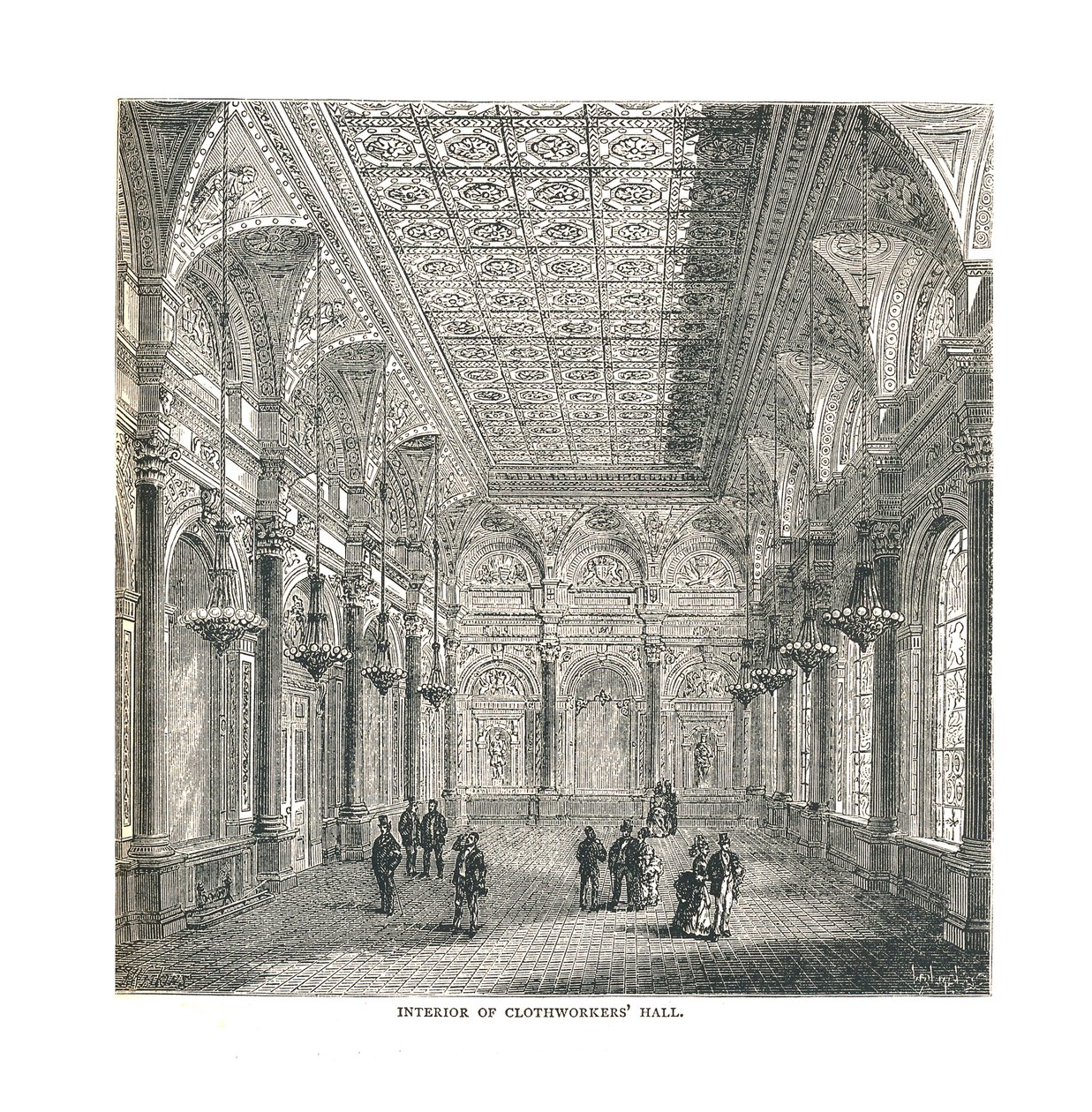 داخل قاعة عمال الملابس ، 1878 بواسطة غير معروف