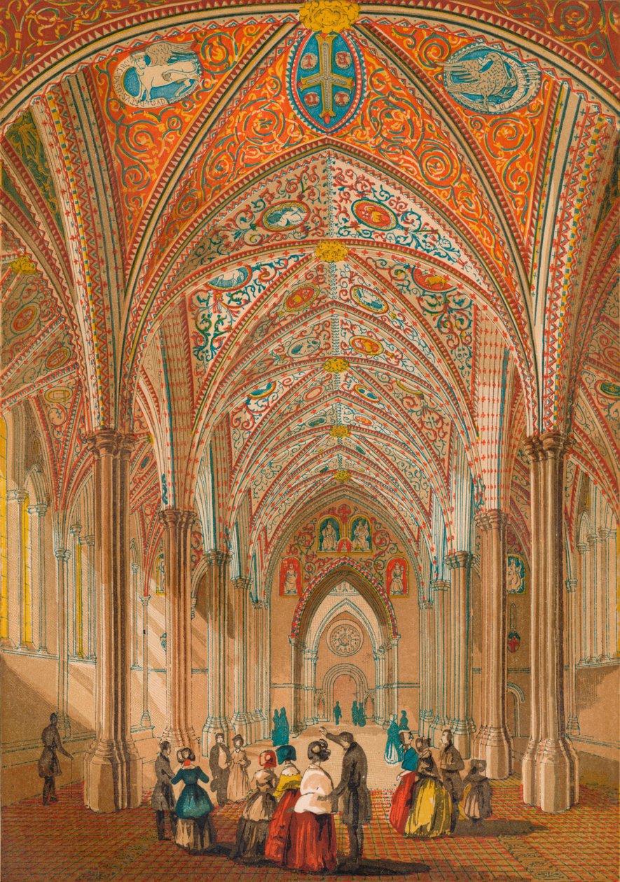 داخل كنيسة المعبد ، c1845 ، 1864 بواسطة غير معروف