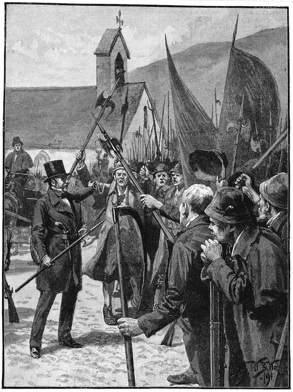 القوميين الإيرلنديين في Mullinahone يشيدون بـ William Smith OBrien كقائد لهم ، يوليو 1848 بواسطة غير معروف