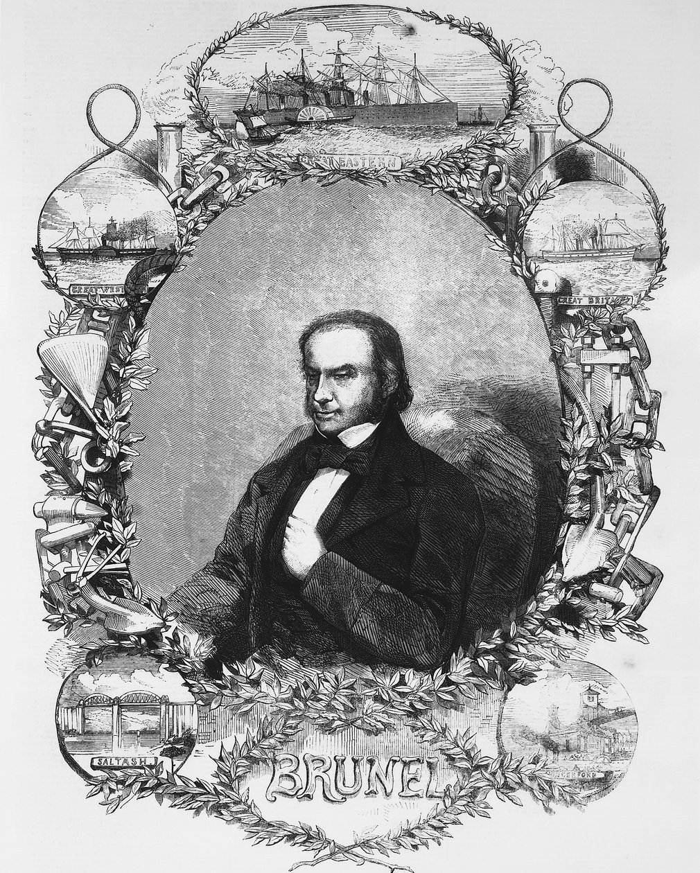 Isambard Kingdom Brunel ، مهندس مدني ، c1850s بواسطة غير معروف