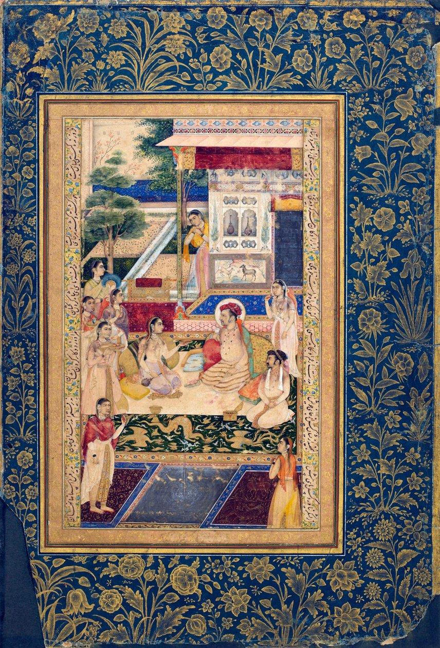 جهانكير والأمير خرم مع نور جهان ، c1624-1625 بواسطة غير معروف