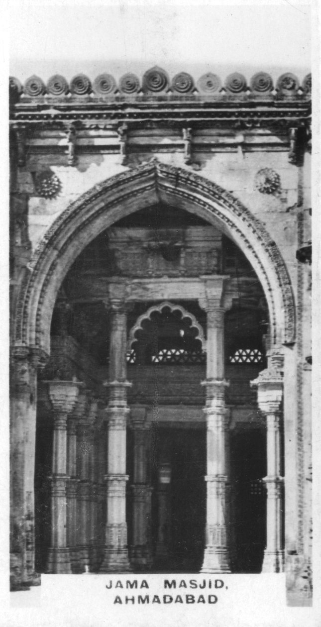 مسجد جامع ، أحمد آباد ، غوجارات ، الهند ، c1925 بواسطة غير معروف