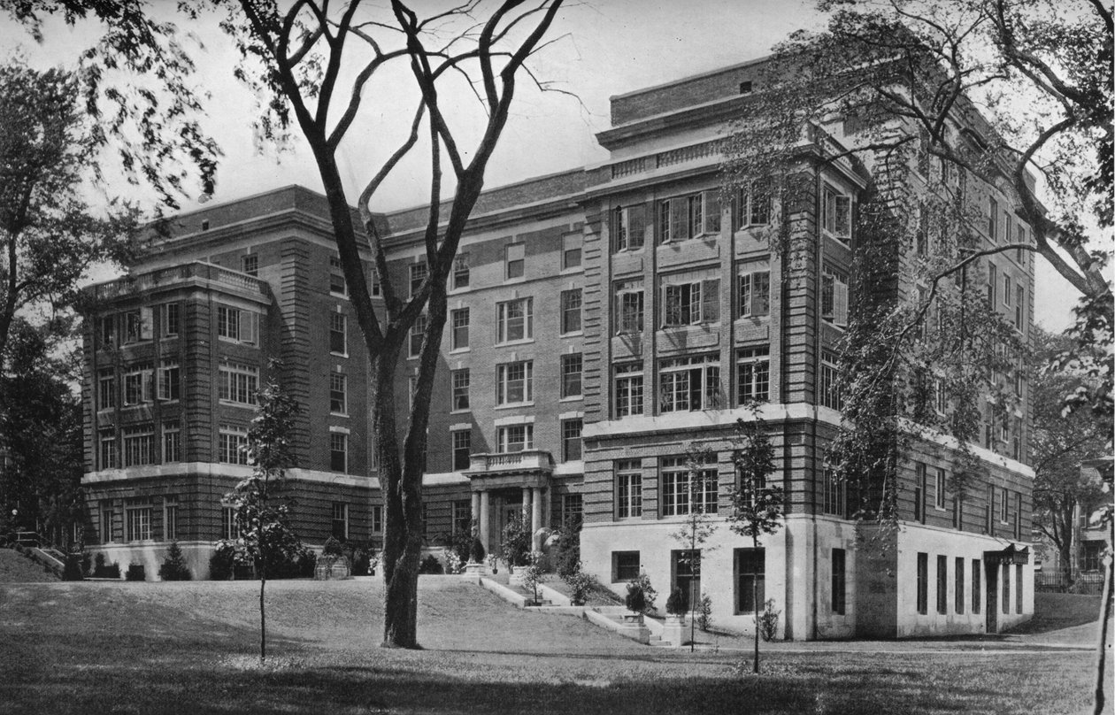 مبنى جين فرانسيس براون للمرضى الخاصين ، مستشفى رود آيلاند ، بروفيدنس ، 1922 بواسطة غير معروف