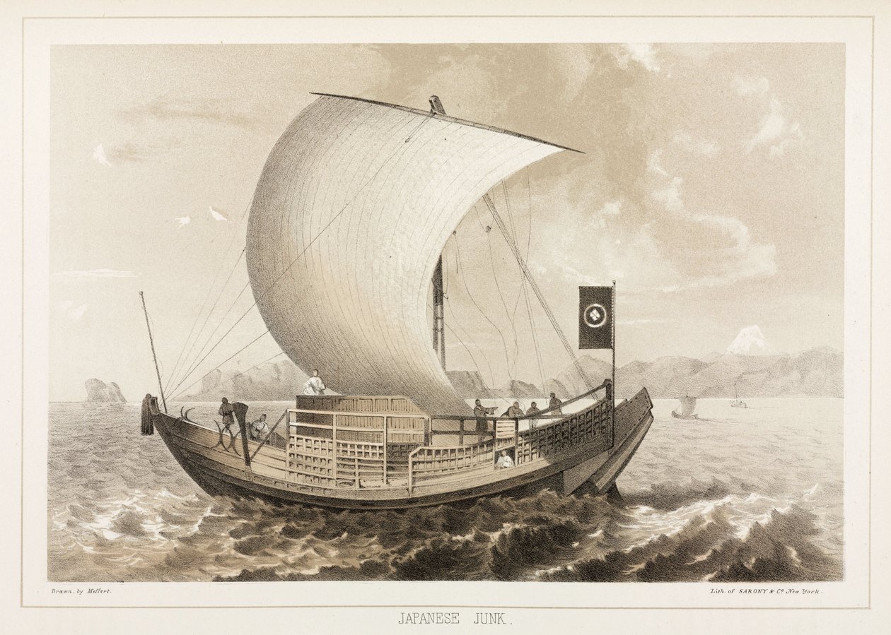 الينك الياباني (جونك) ، عام 1853-1856 بواسطة غير معروف