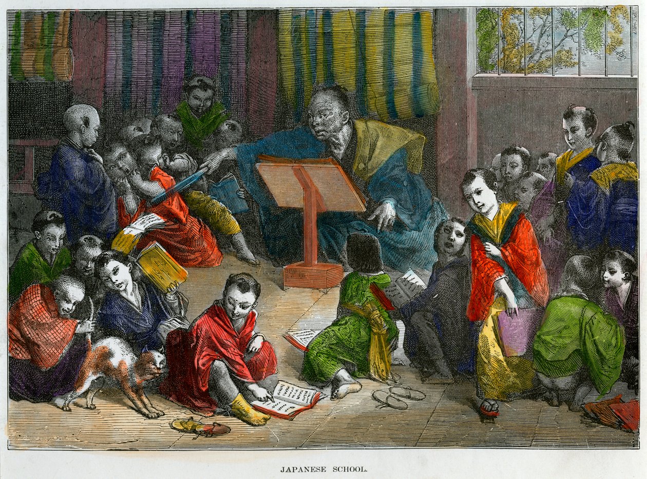 المدرسة اليابانية ، c1880 بواسطة غير معروف