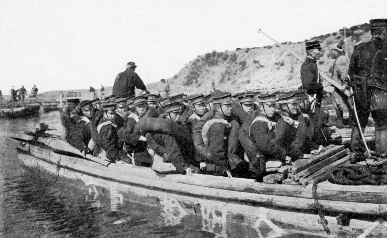 القوات اليابانية تهبط في شينامبو ، الحرب الروسية اليابانية ، 1904 بواسطة غير معروف