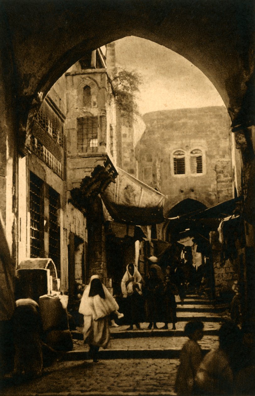 القدس - شارع ديفيد ، c1918-c1939. بواسطة غير معروف