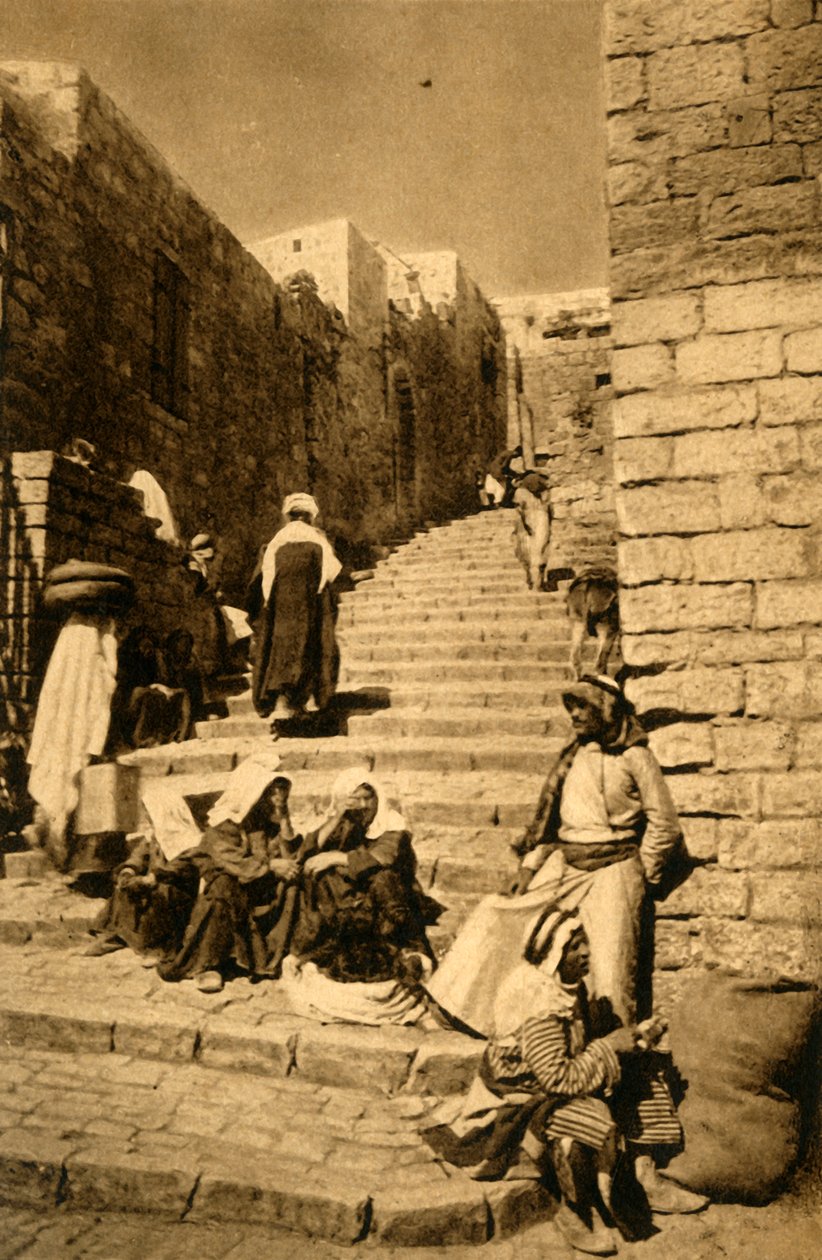 القدس - شارع ، c1918-c1939. بواسطة غير معروف