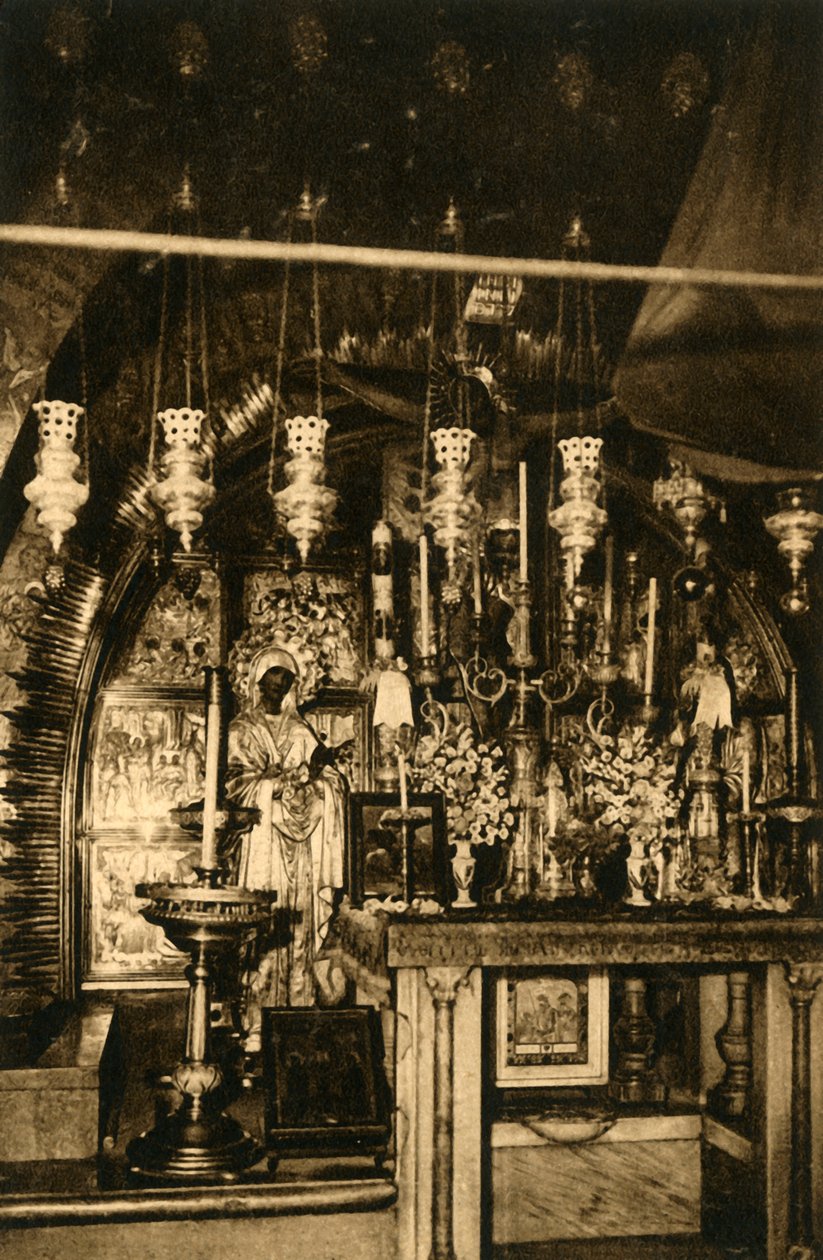 القدس - كنيسة القيامة - الجلجثة ، c1918-c1939. بواسطة غير معروف