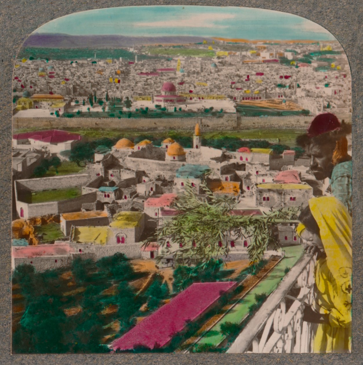 القدس من الكنيسة الروسية على جبل الزيتون ، c1900 بواسطة غير معروف