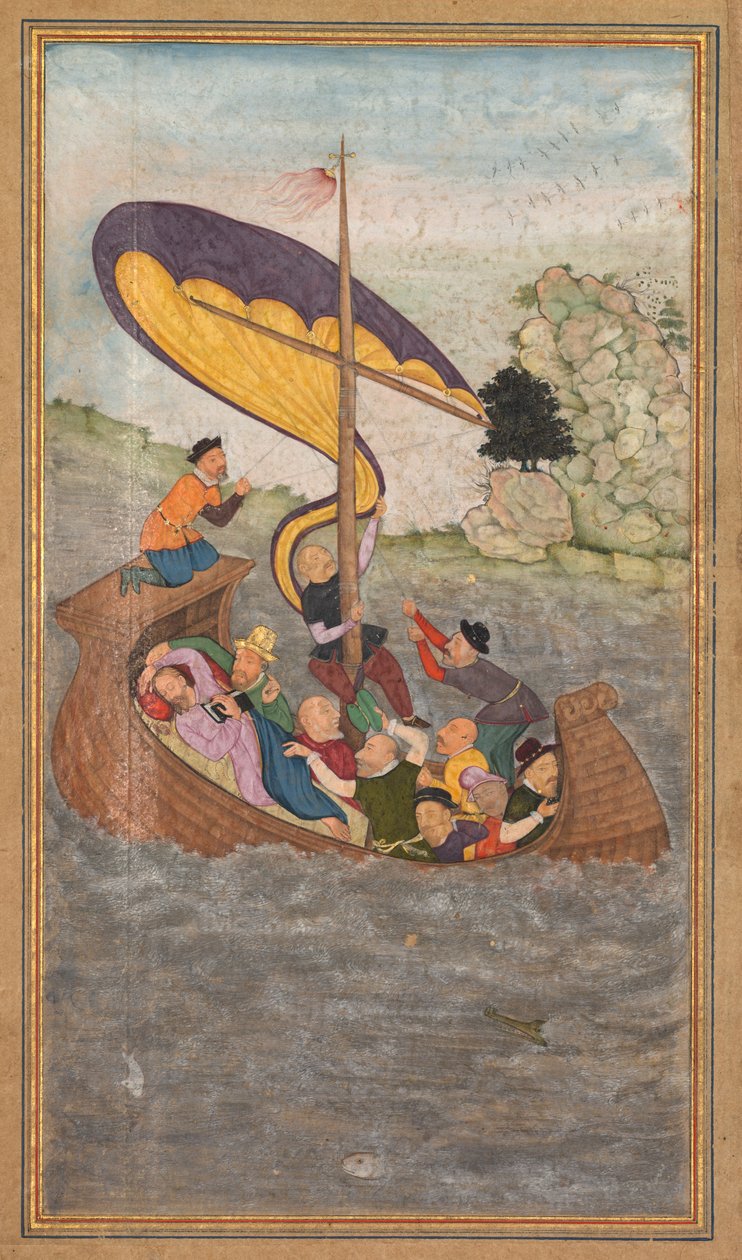 استيقظ يسوع أثناء عاصفة على بحر الجليل ، من ميرات القدس ... ، 1602-1604. بواسطة غير معروف