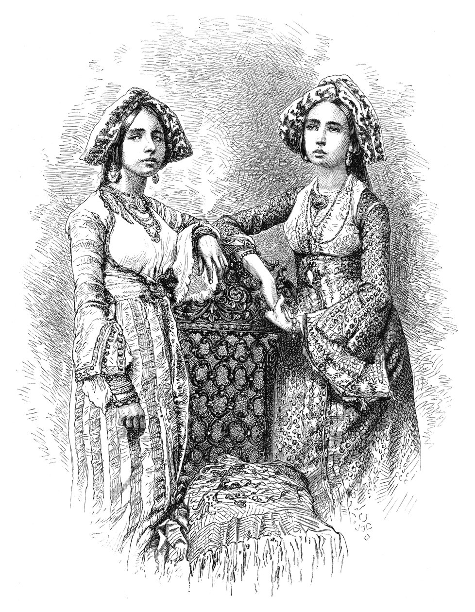 النساء اليهوديات في كوتشي ، الهند ، 1895 بواسطة غير معروف