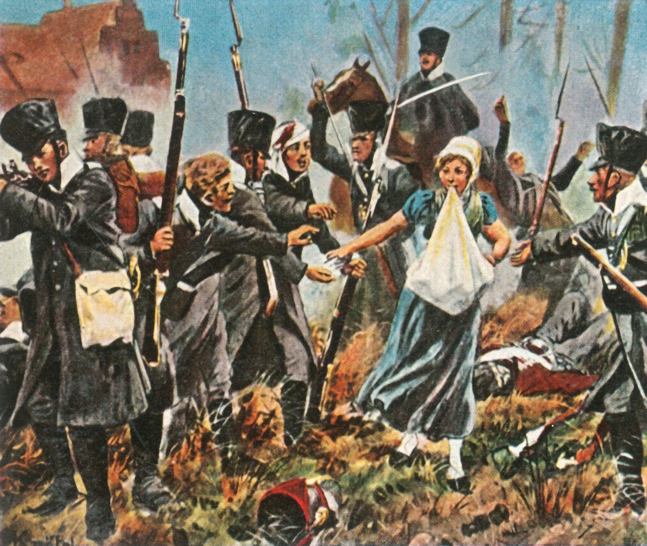 جوانا ستيجن في القتال في لونبورغ ، 2 أبريل 1813 ، 1936. بواسطة غير معروف