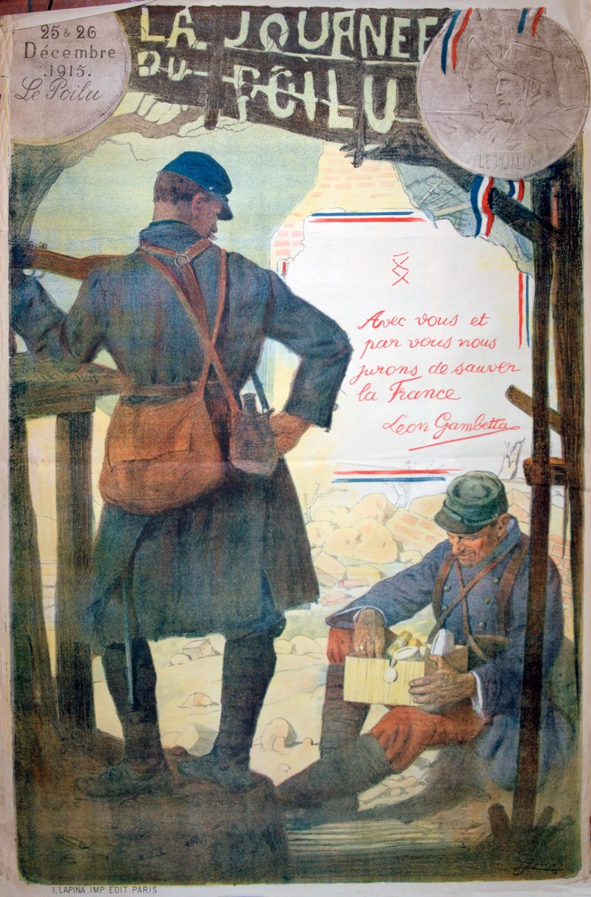 يوم مشعر 25 و 26 ديسمبر 1915 ، ملصق الحرب العالمية الأولى الفرنسي ، 1915 بواسطة غير معروف
