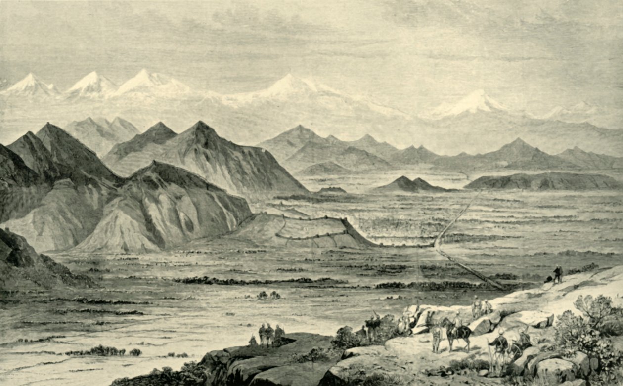 كابول ، باتجاه الشمال من التل فوق المعسكر البريطاني في بني حصار ، 8 أكتوبر 1879 ، 1901. بواسطة غير معروف