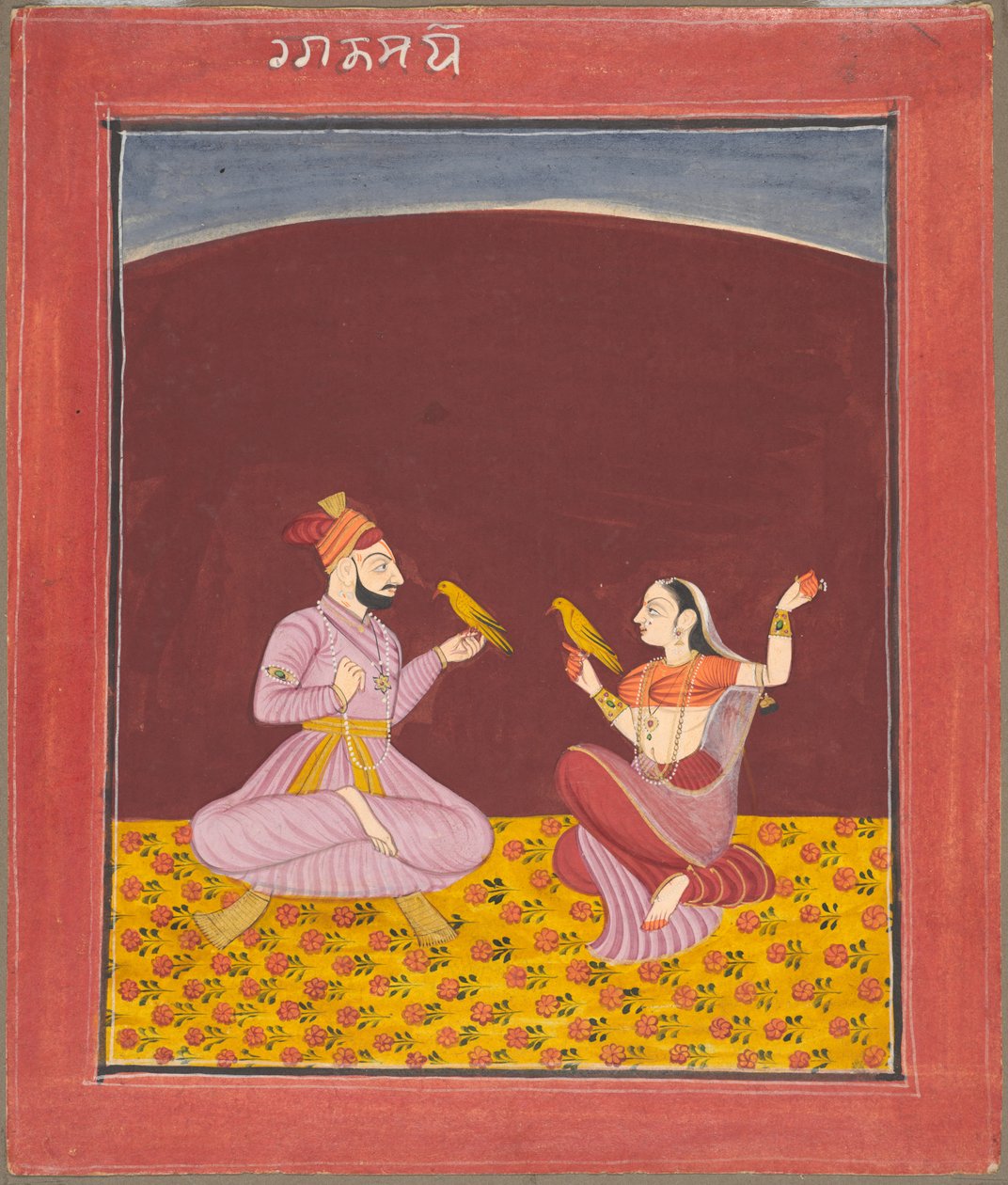 Kamod Raga من عائلة Dipak Raga ، صفحة من سلسلة Ragamala ، ج. 1750. بواسطة غير معروف