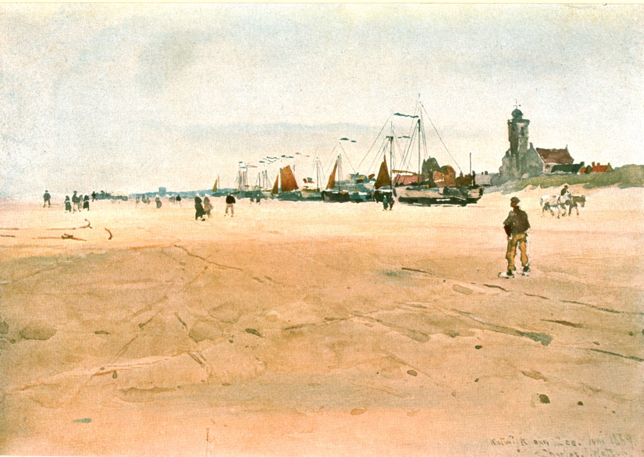 Kattwijk aan Zee في عام 1889 ، c1900. بواسطة غير معروف