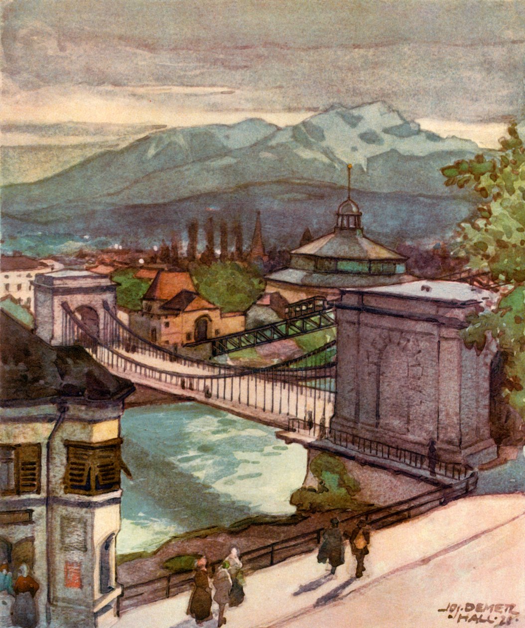 Kettenbrucke ، جسر السلسلة ، c1929. بواسطة غير معروف