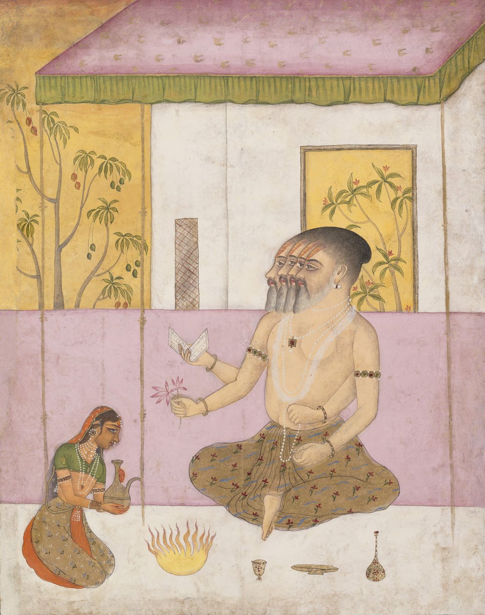 خامبهافاتي راجيني: فوليو من سلسلة راجامالا جارلاند من الأنماط الموسيقية ، كاليفورنيا. 1675. بواسطة غير معروف
