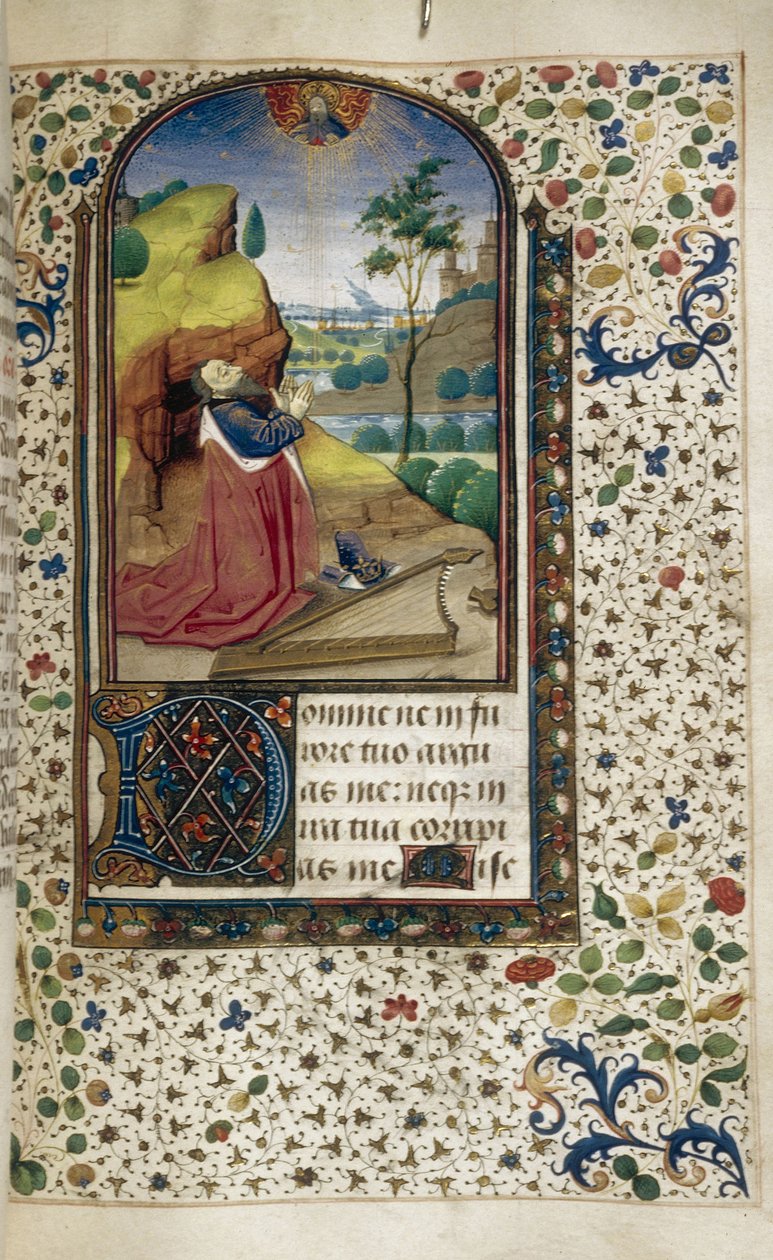 الملك داود في كتاب صلاة الساعات 1450-1499 بواسطة غير معروف