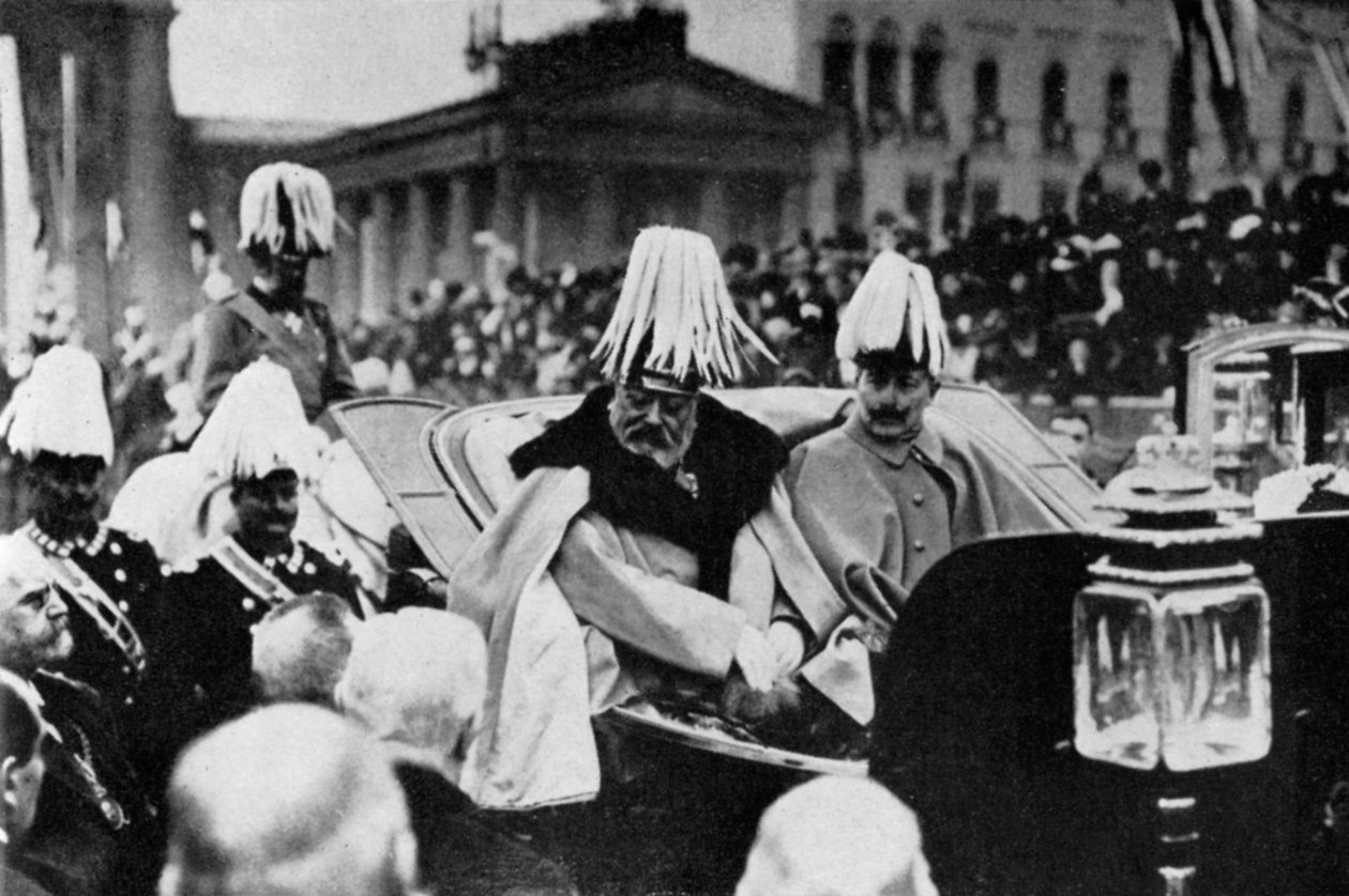 الملك إدوارد السابع والقيصر فيلهلم الثاني في برلين ، فبراير 1909 1964 بواسطة غير معروف