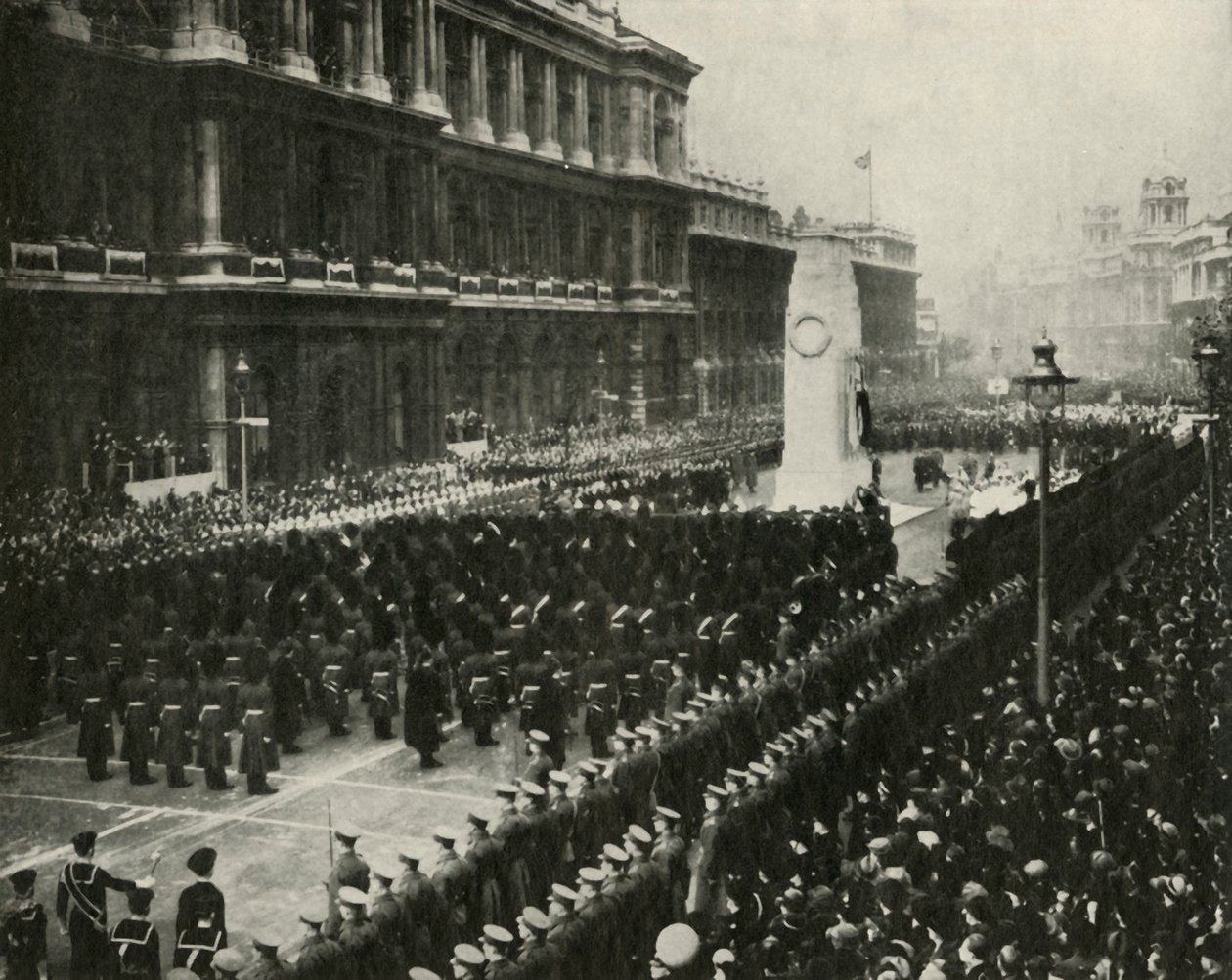 الملك جورج السادس يحضر مراسم يوم الهدنة في سينوتاف ، وايتهول ، 11 نوفمبر 1936 ، 1937. بواسطة غير معروف
