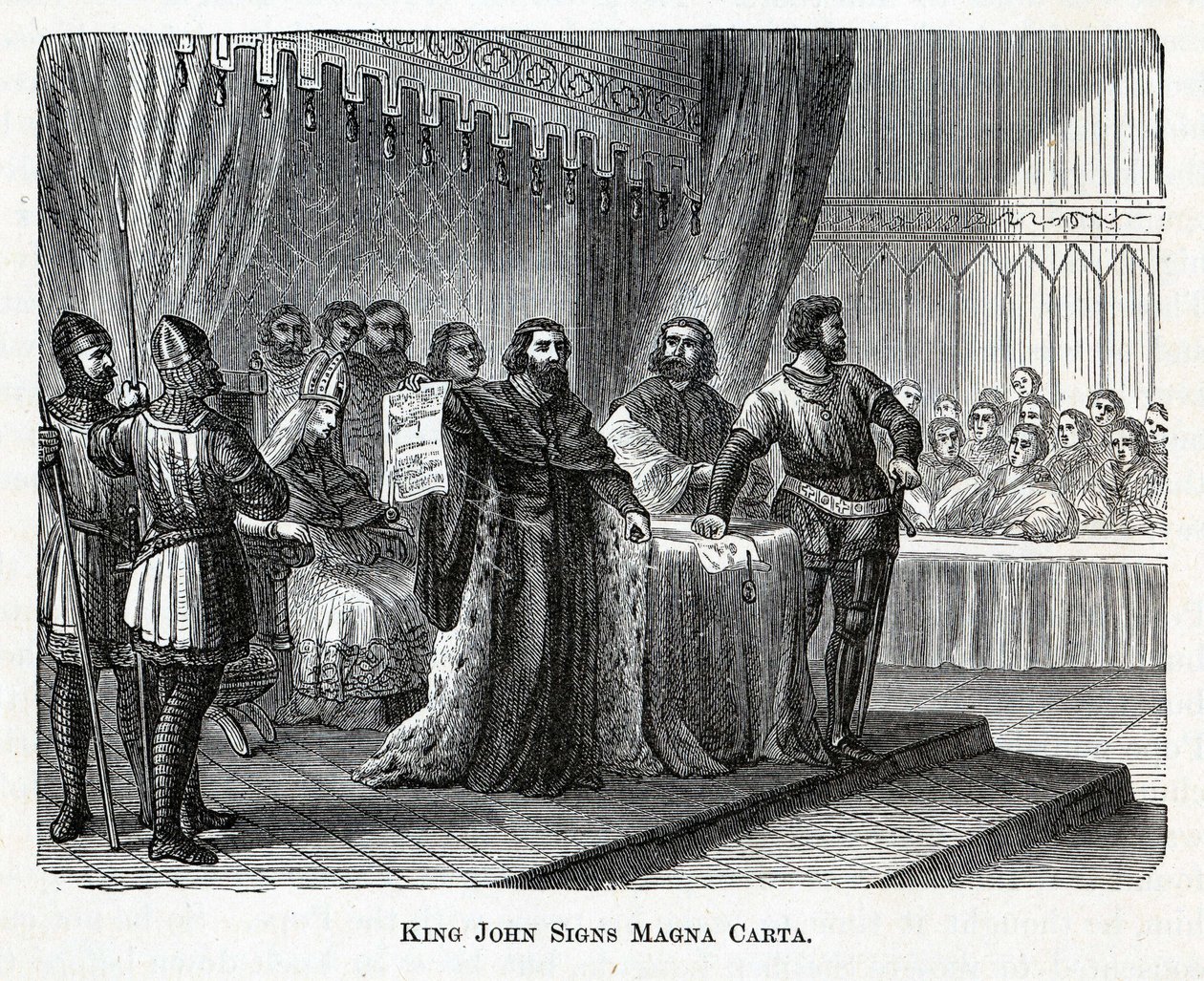 الملك جون يوقع ماجنا كارتا ، 1882 بواسطة غير معروف