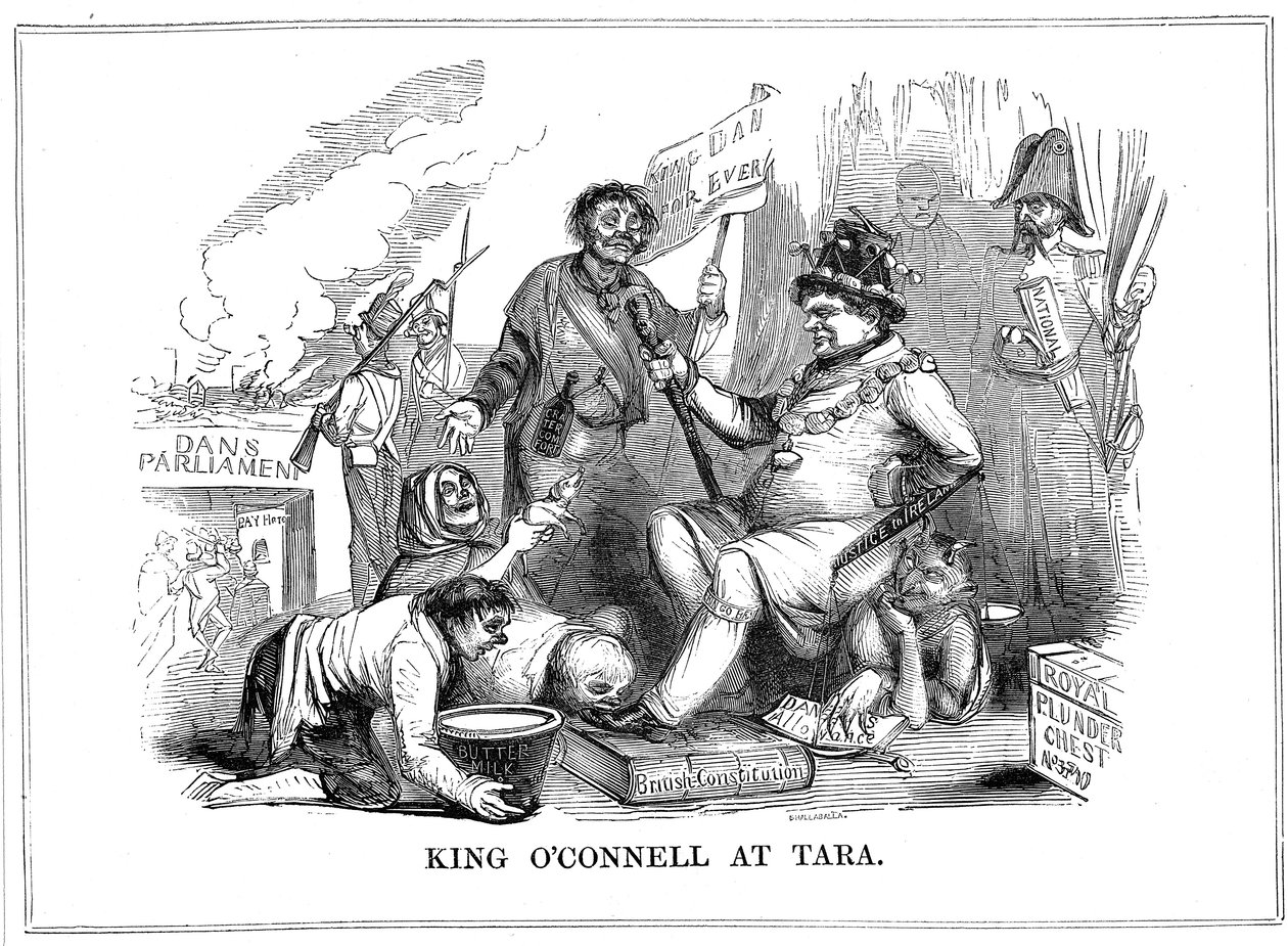 الملك أوكونيل في تارا 1843 بواسطة غير معروف