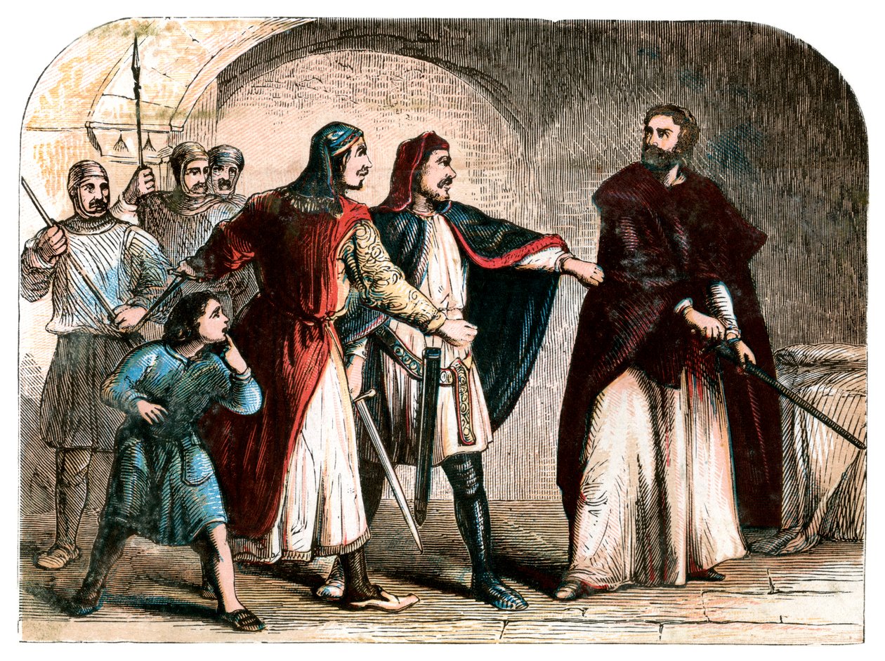الملك ريتشارد الأول 1157-1199 في السجن بواسطة غير معروف