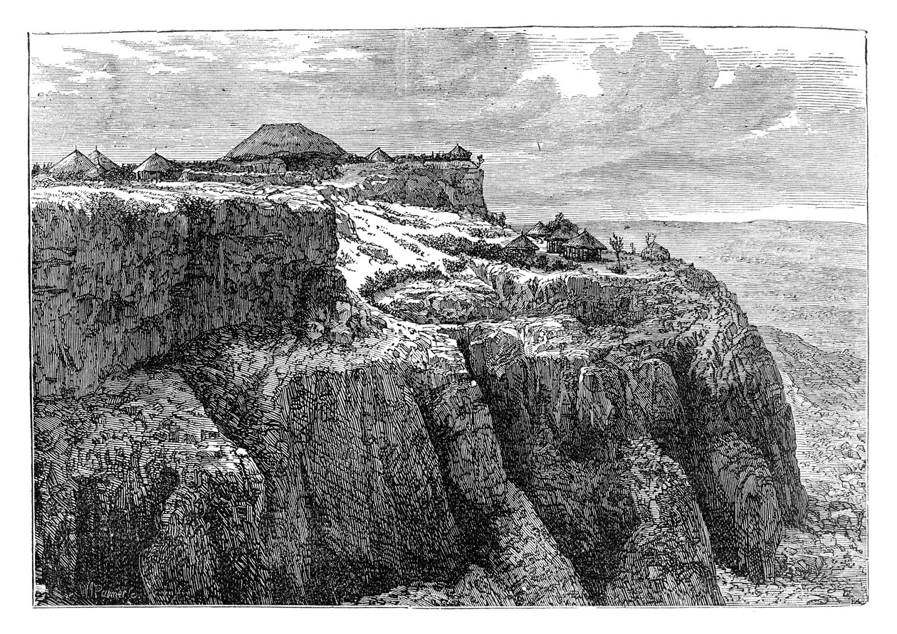 بيت الملك ثيودورس في مجدالا ، إثيوبيا ، c1868 أواخر القرن التاسع عشر بواسطة غير معروف