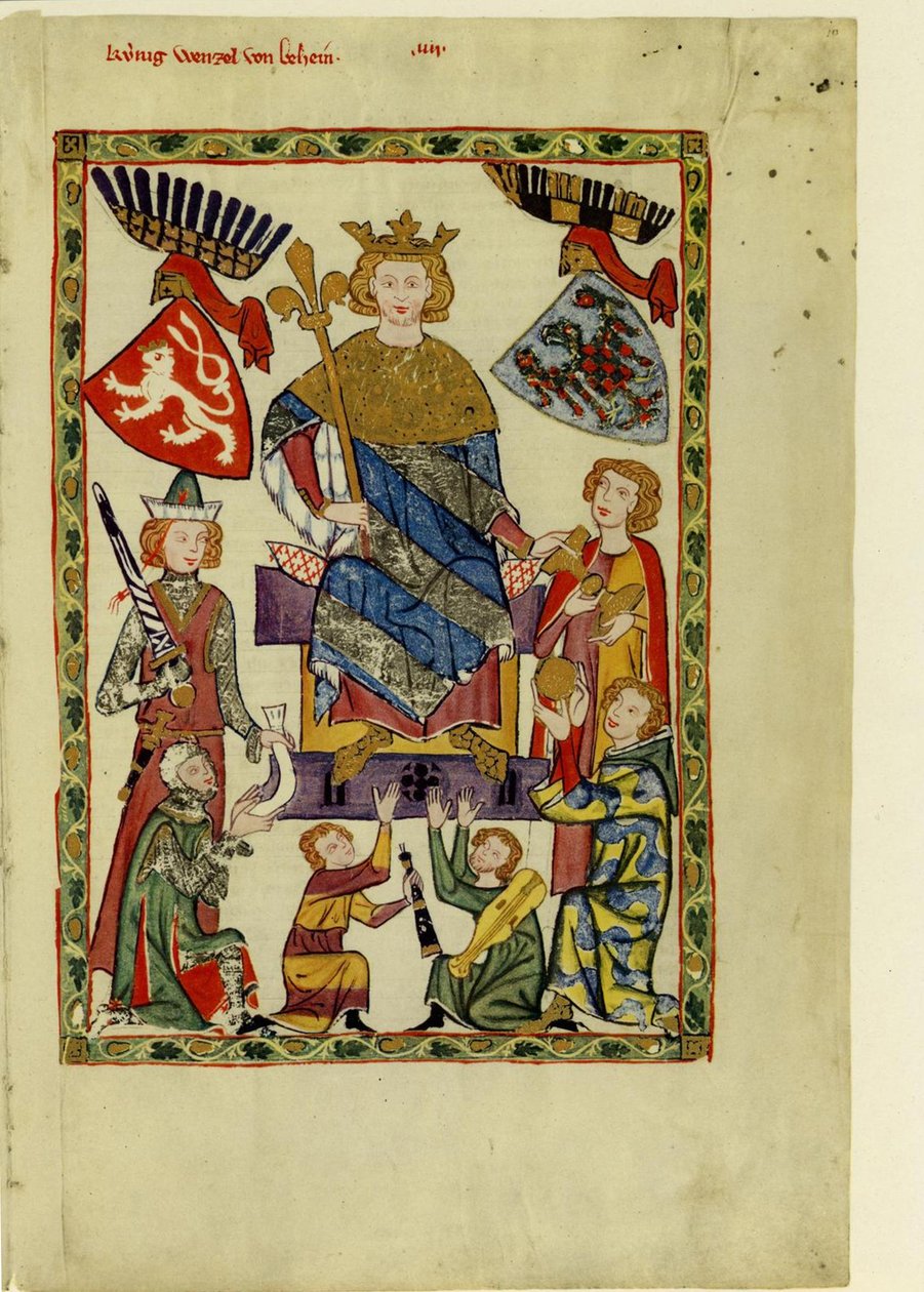 الملك Wenceslaus الثاني من بوهيميا من مجلد المخطوطة ، بين 1305 و 1340 بواسطة غير معروف
