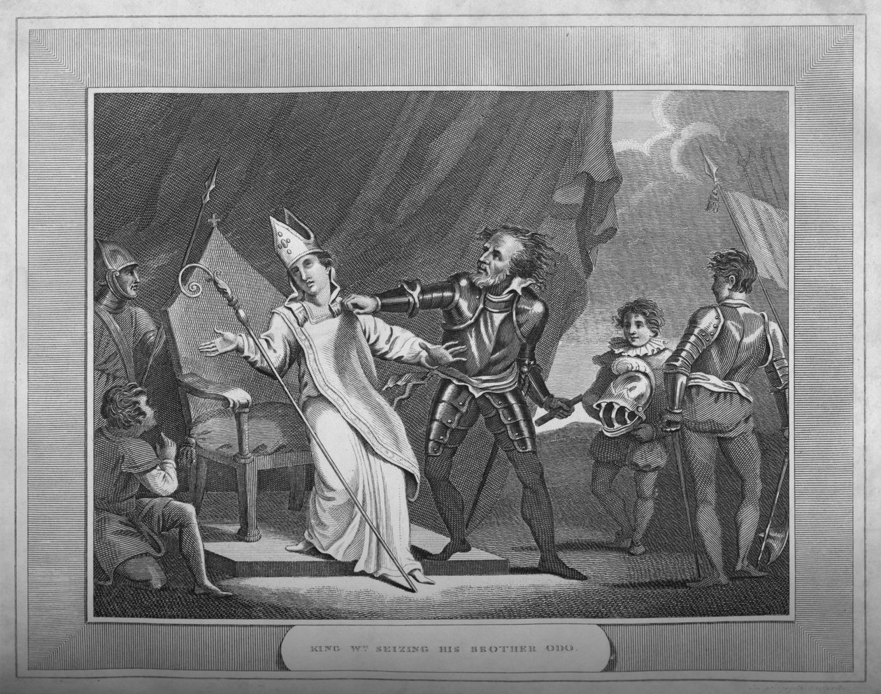 الملك ويليام يستولي على شقيقه أودو ، 1838 بواسطة غير معروف