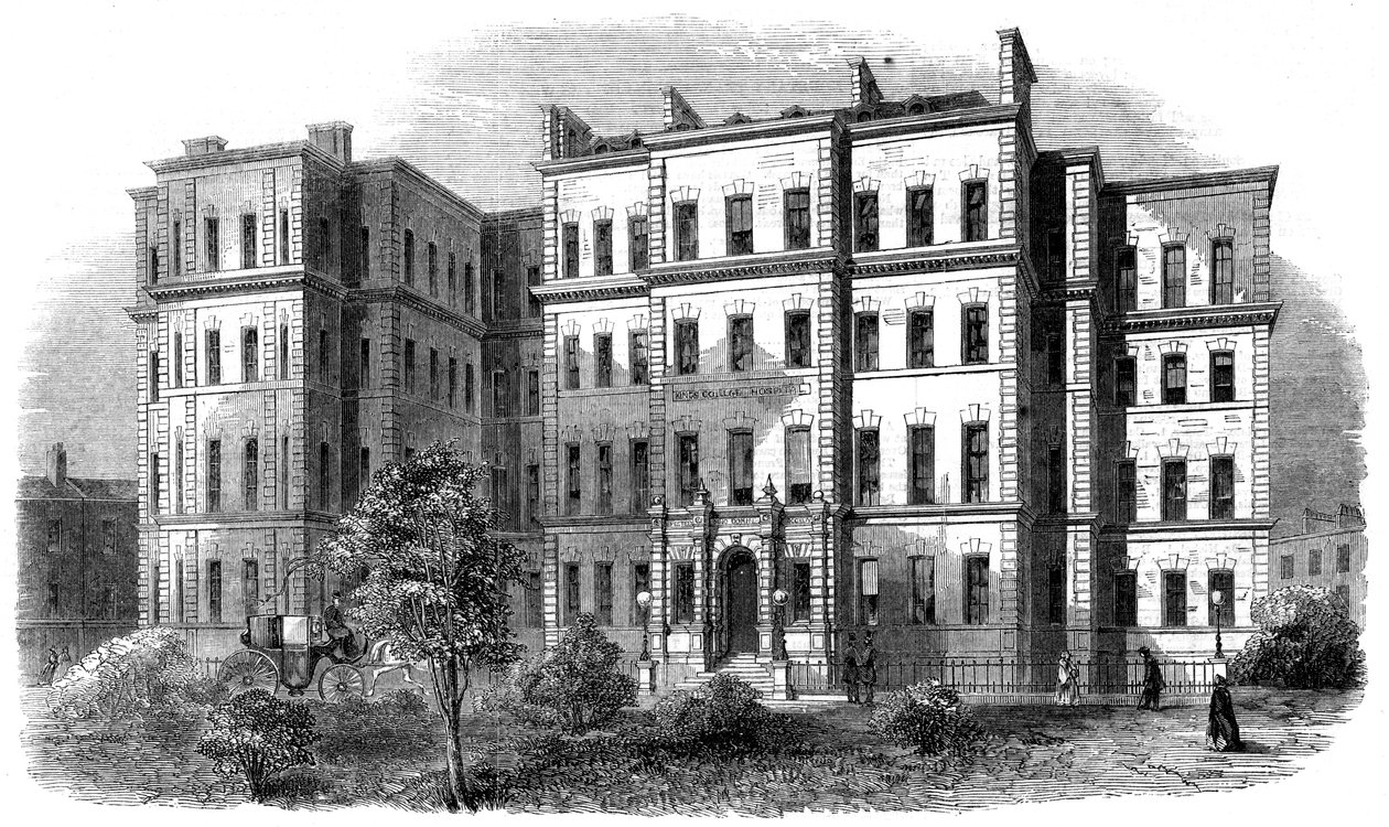 مستشفى كينجز كوليدج ، شارع البرتغال ، نزل لينكولنز ، لندن ، c1860s بواسطة غير معروف