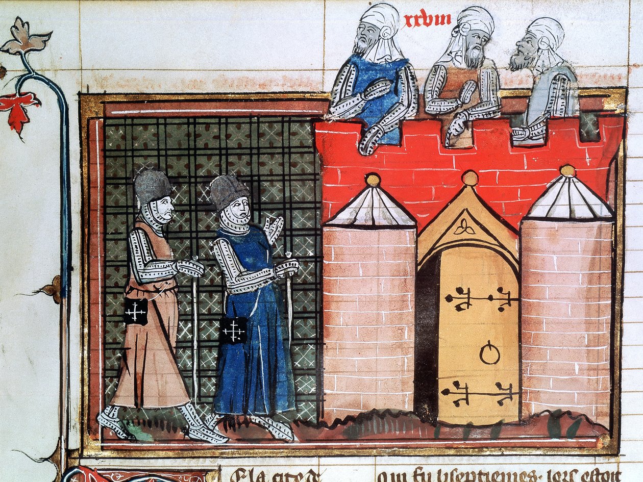 فرسان الهيكل قبل القدس ، c1099 ، القرن الرابع عشر بواسطة غير معروف
