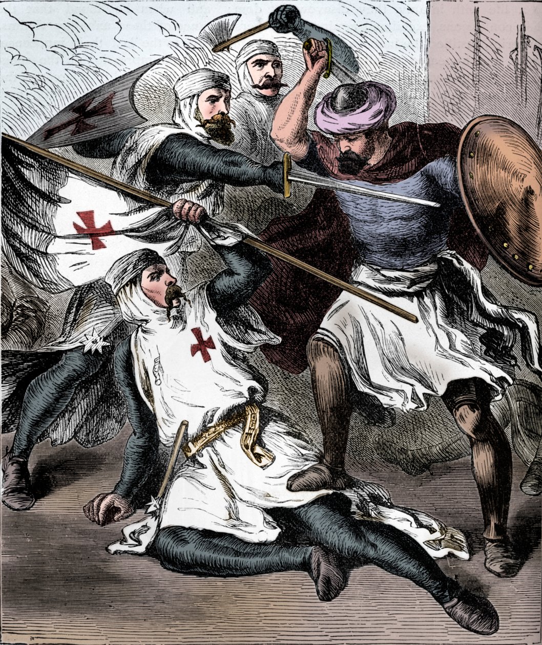 فرسان الهيكل في ميدان المعركة ، c1910 بواسطة غير معروف