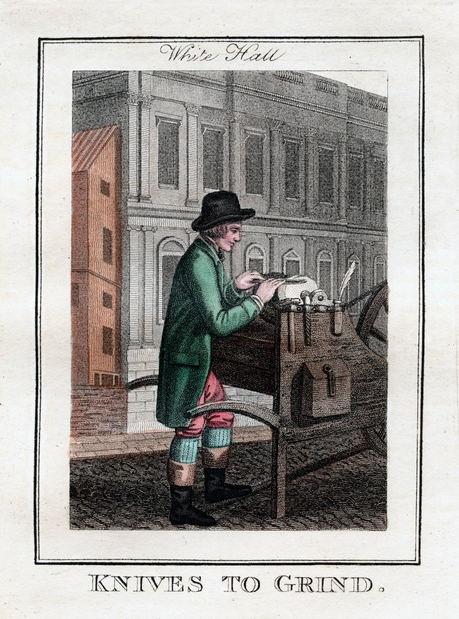 سكاكين لطحن ، وايتهول ، لندن ، 1805 بواسطة غير معروف