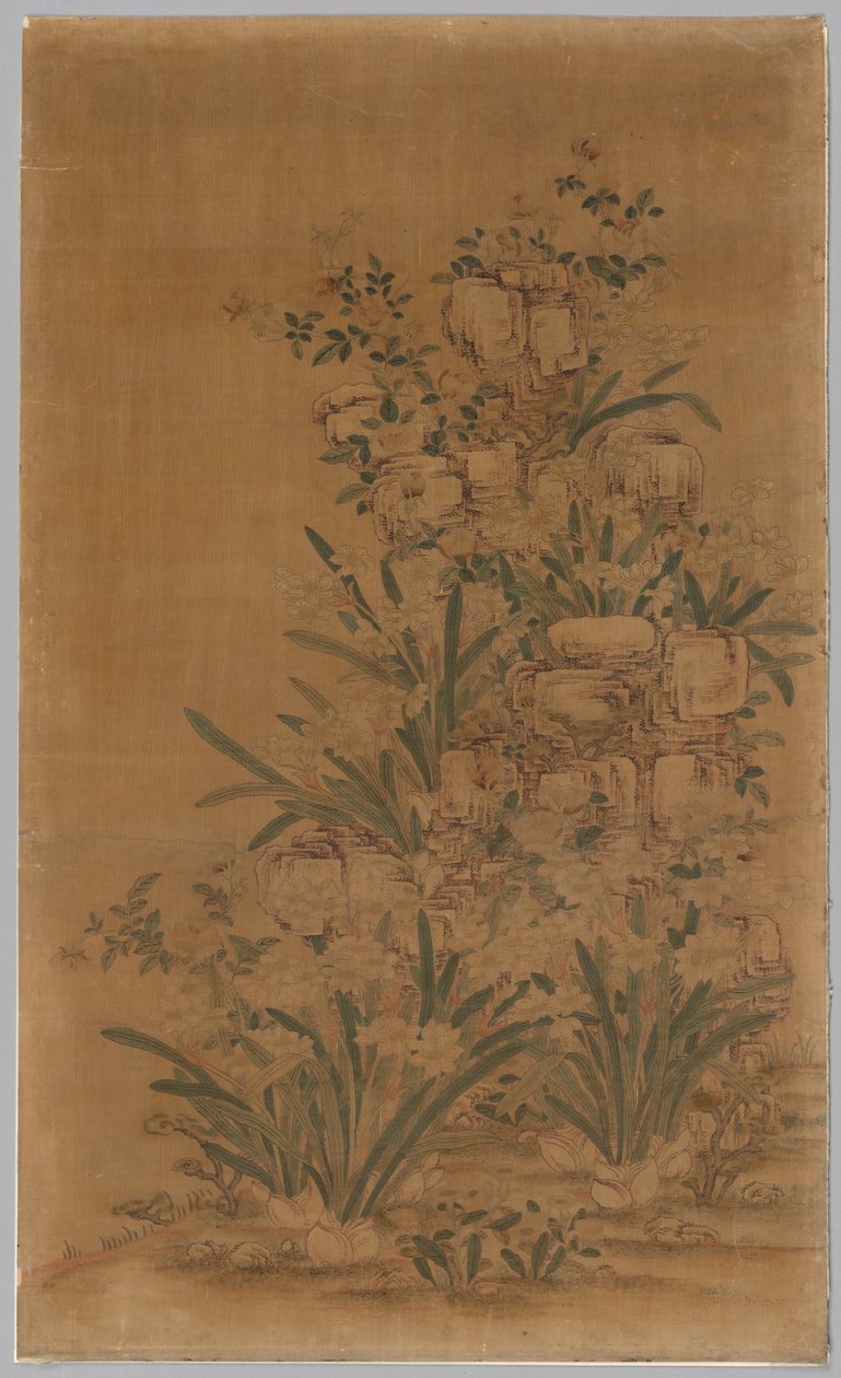 لوحة Ko Ssu: Rocks and Narcissus ، من 1700 إلى 1800. بواسطة غير معروف