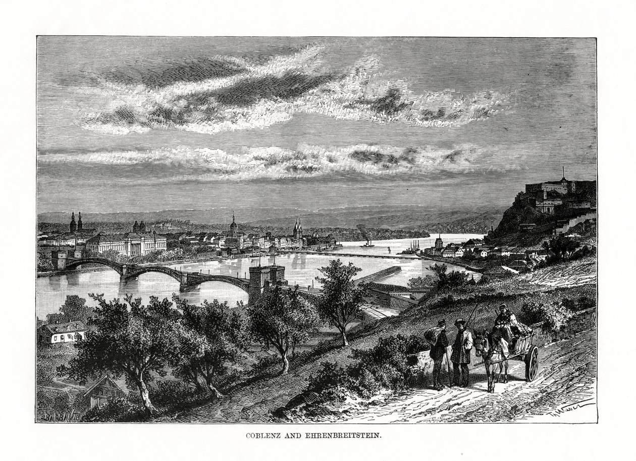 قلعة كوبلنز وإهرنبريتشتين ، ألمانيا ، 1879 بواسطة غير معروف